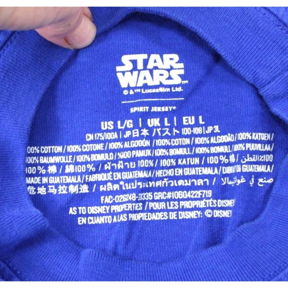 Star Wars Color Block Spirit Jersey Vintage Action Figures Long Sleeve Shirt Cot - Picture 3 of 11